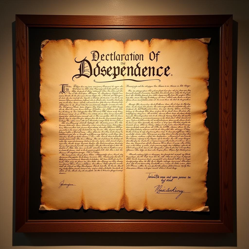 Declaration of Independence Canvas Print