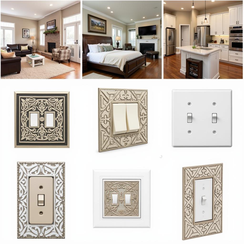 Decorative light switch covers add a touch of artistry to home décor