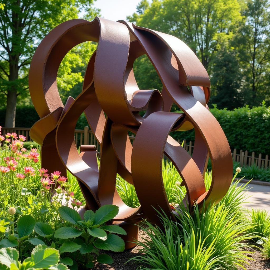 Decorative outdoor metal art garden sculpture