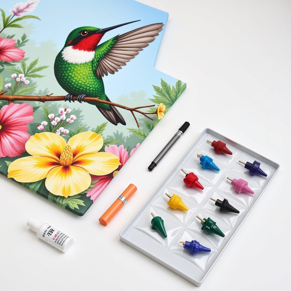 Diamond Art Hummingbird Kit