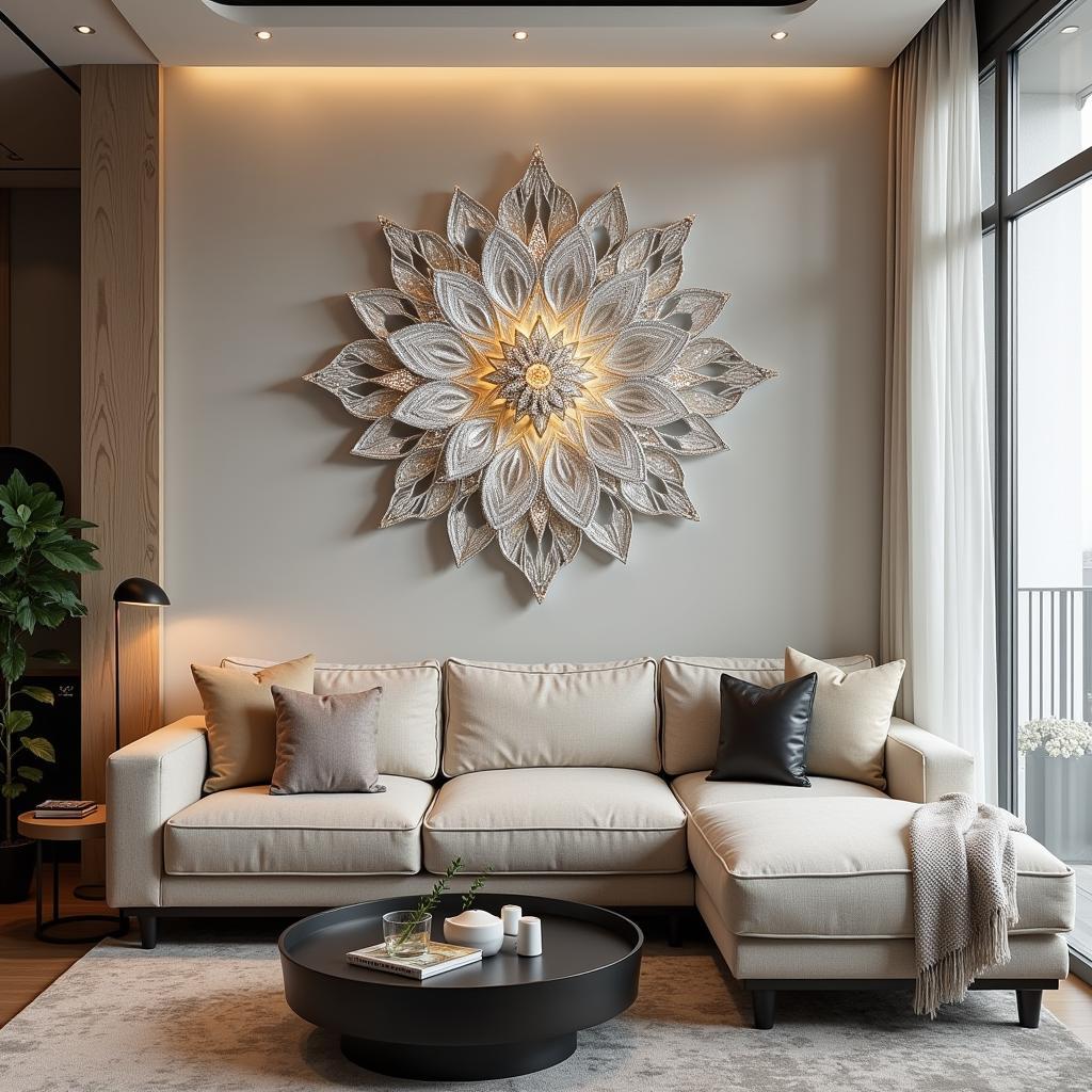 Diamond Wall Art as a Living Room Centerpiece