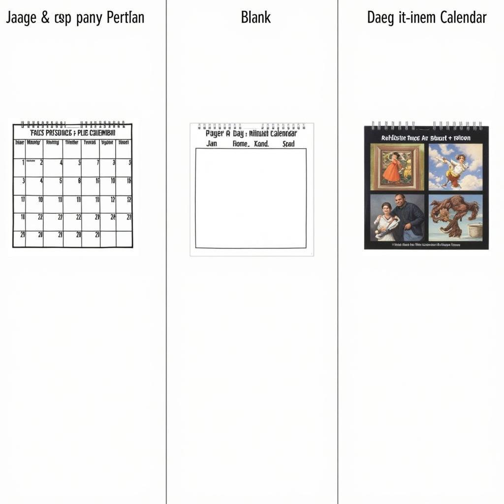 Different Types of Art Page a Day Calendars