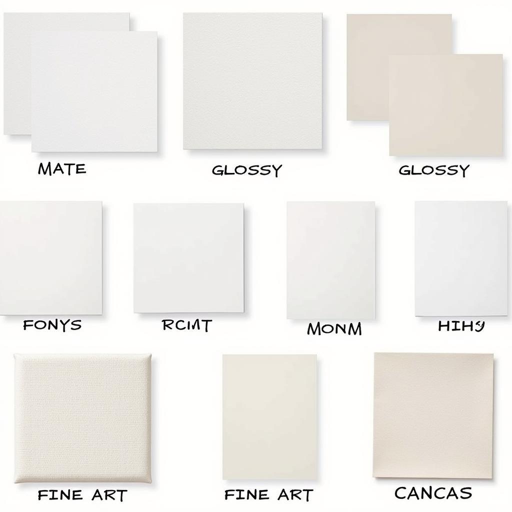 Various Art Print Paper Types