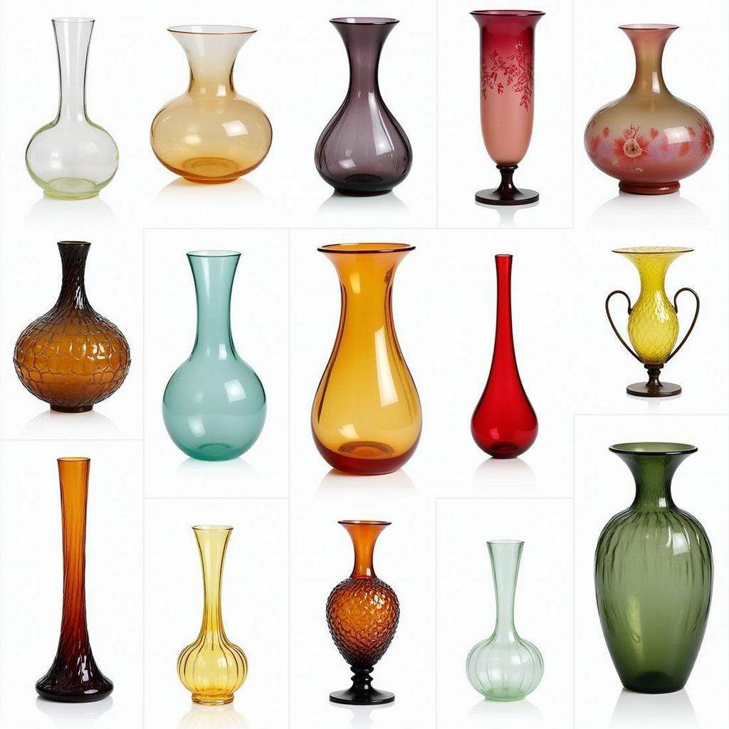 Different Glass Art Vase Styles