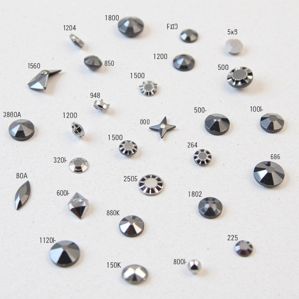 Different Rhinestone Shapes and Sizes for Nail Art