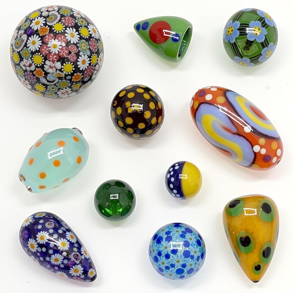 Various Types of Art Glass Beads