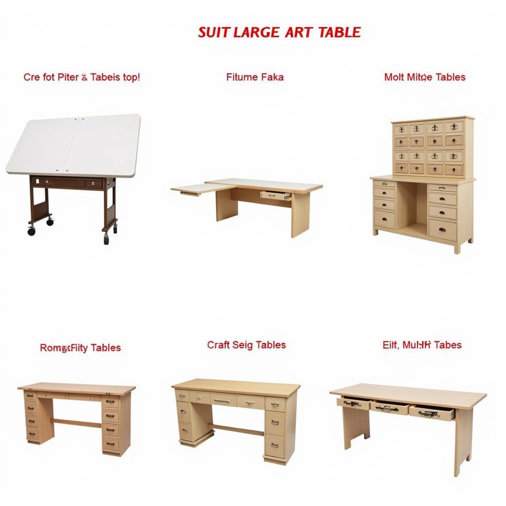 Different Types of Large Art Tables with Storage