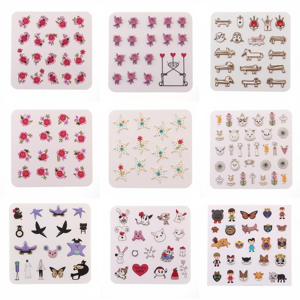 Different Types of Nail Stickers Showcase