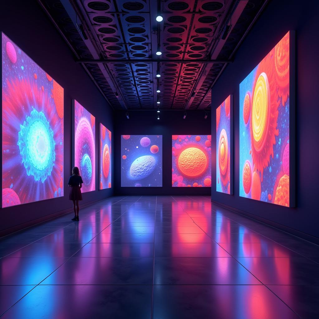 Example of a virtual gallery showcasing digital art.