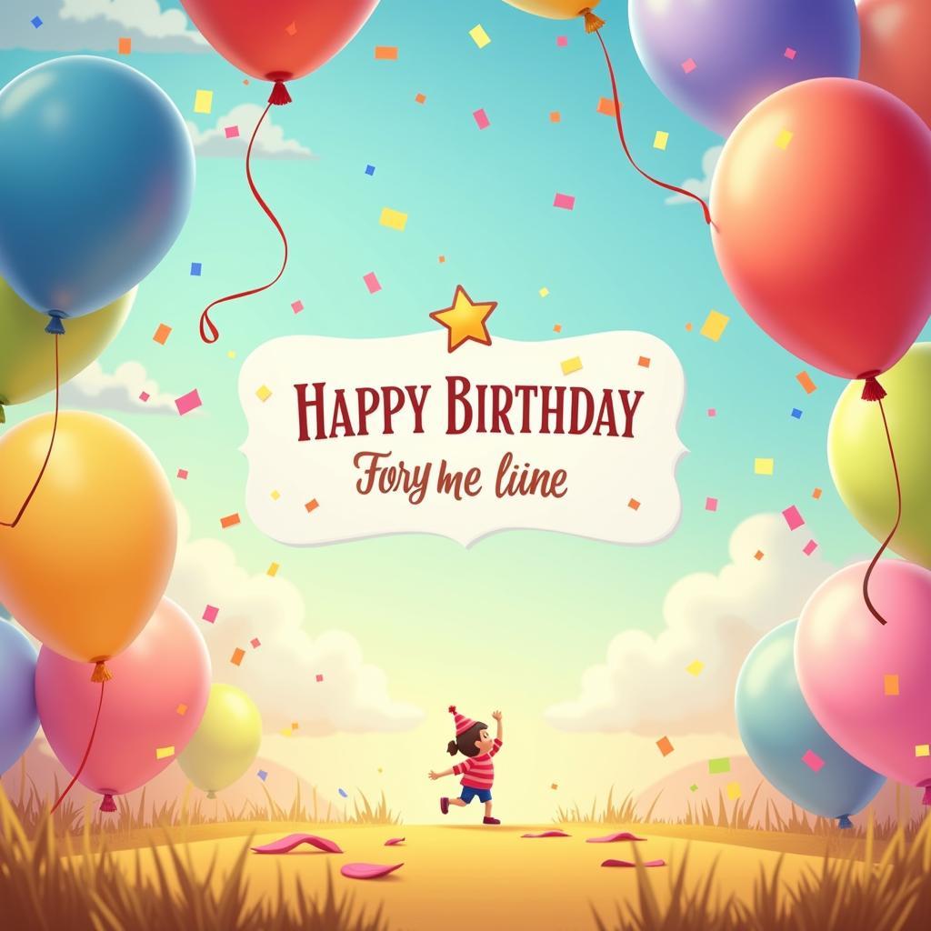 Digital Art Greeting Birthday Animation