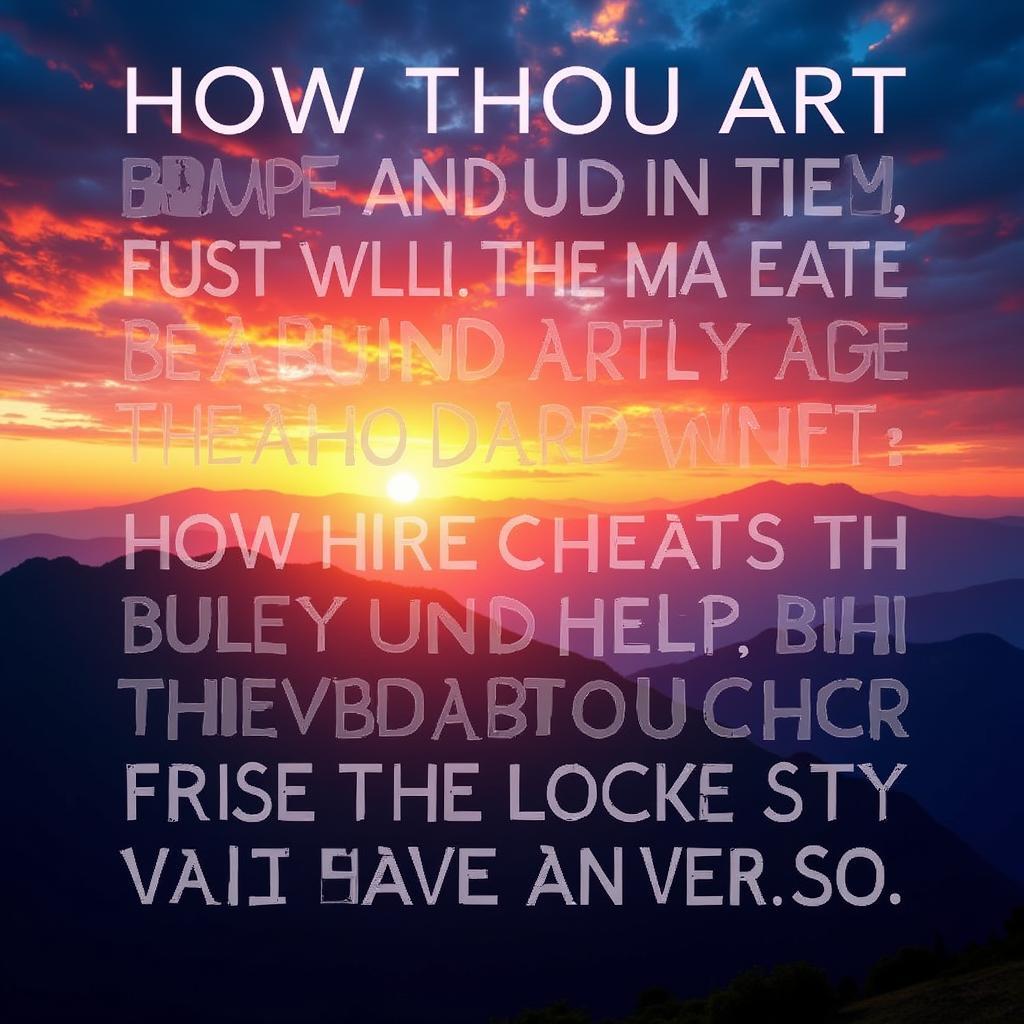 Digital Art Inspired by How Great Thou Art Hymn