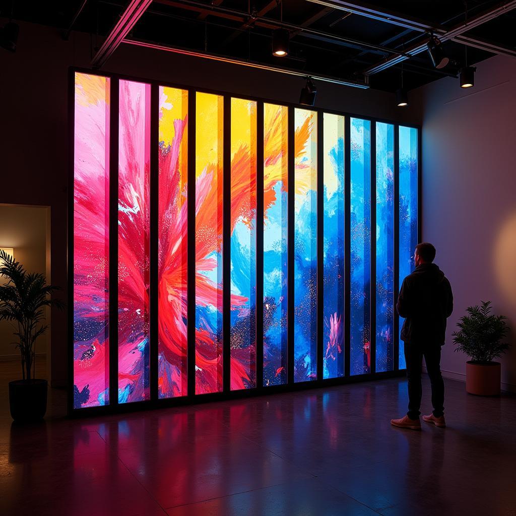 Digital art displayed on a screen, seemingly confined within its borders.