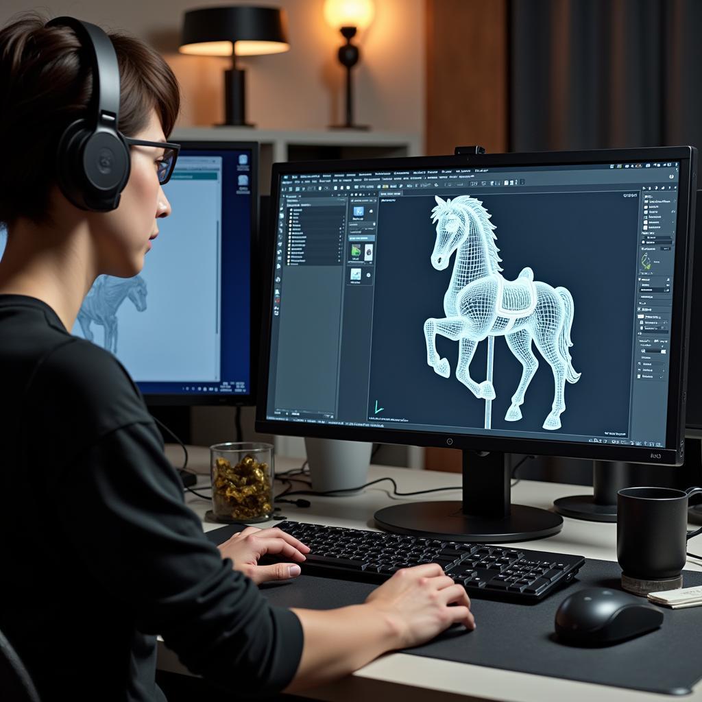 Digital Carousel Design with 3D Modeling Software