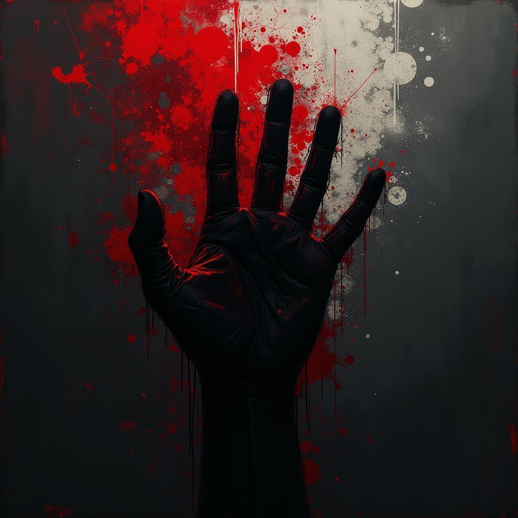 Digital Abstract Art Depicting the Dead Man's Hand