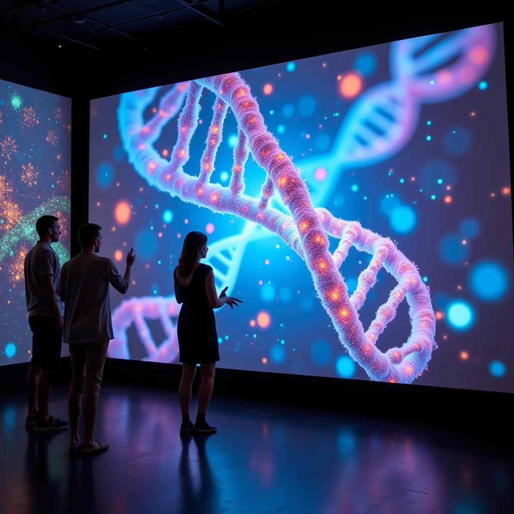 Interactive Digital Art Installation Exploring the DNA Double Helix