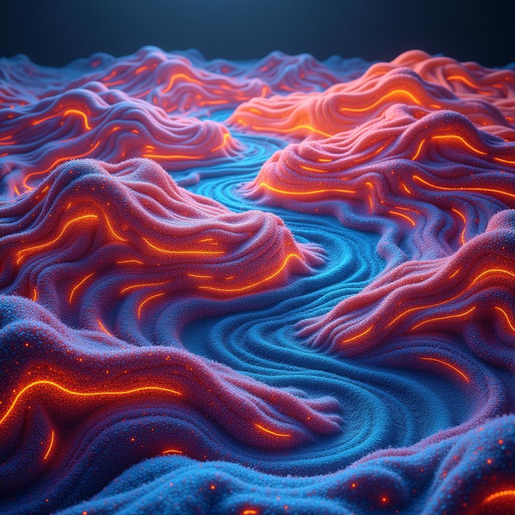 Flowing Patterns in Digital Sand Art