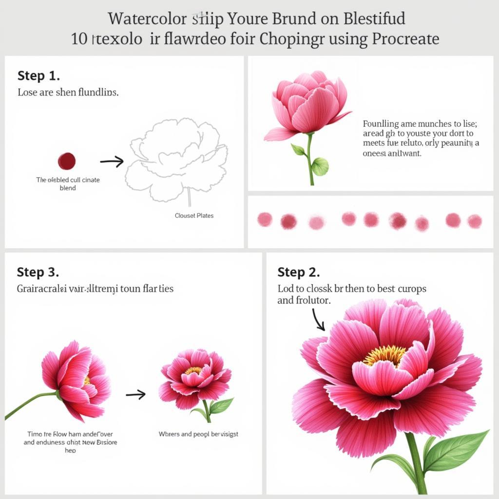 Digital Watercolor Flower Tutorial