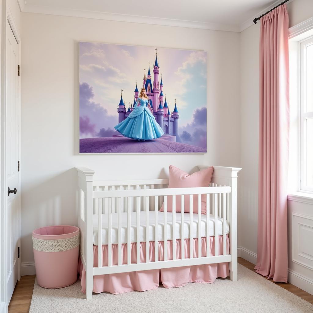 Disney Castle Canvas Wall Art for Nursery