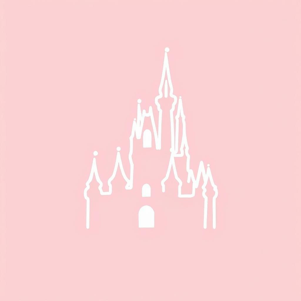 Minimalist Disney Castle Wall Art