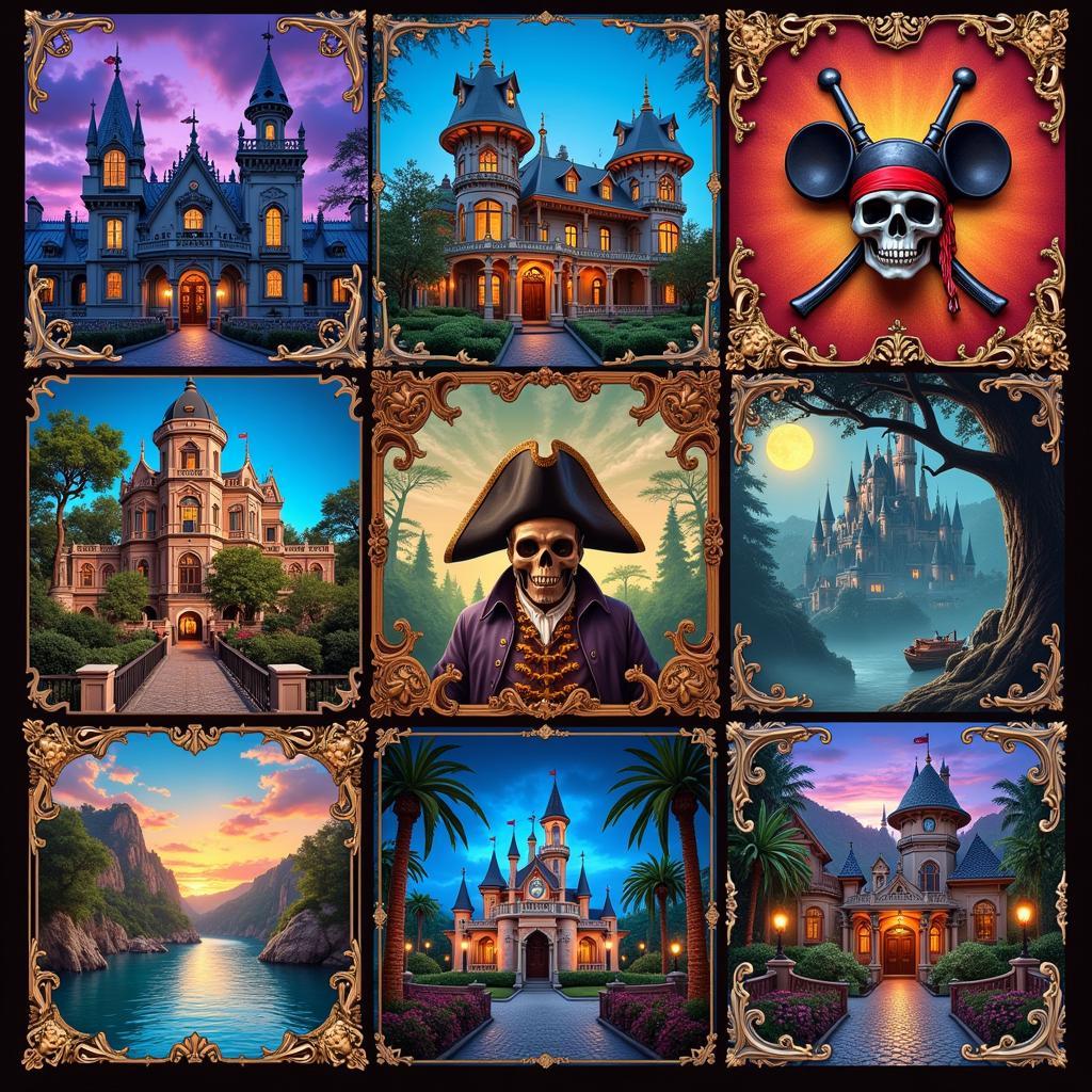 Disneyland Attraction-Inspired Wall Art: Haunted Mansion and Pirates of the Caribbean