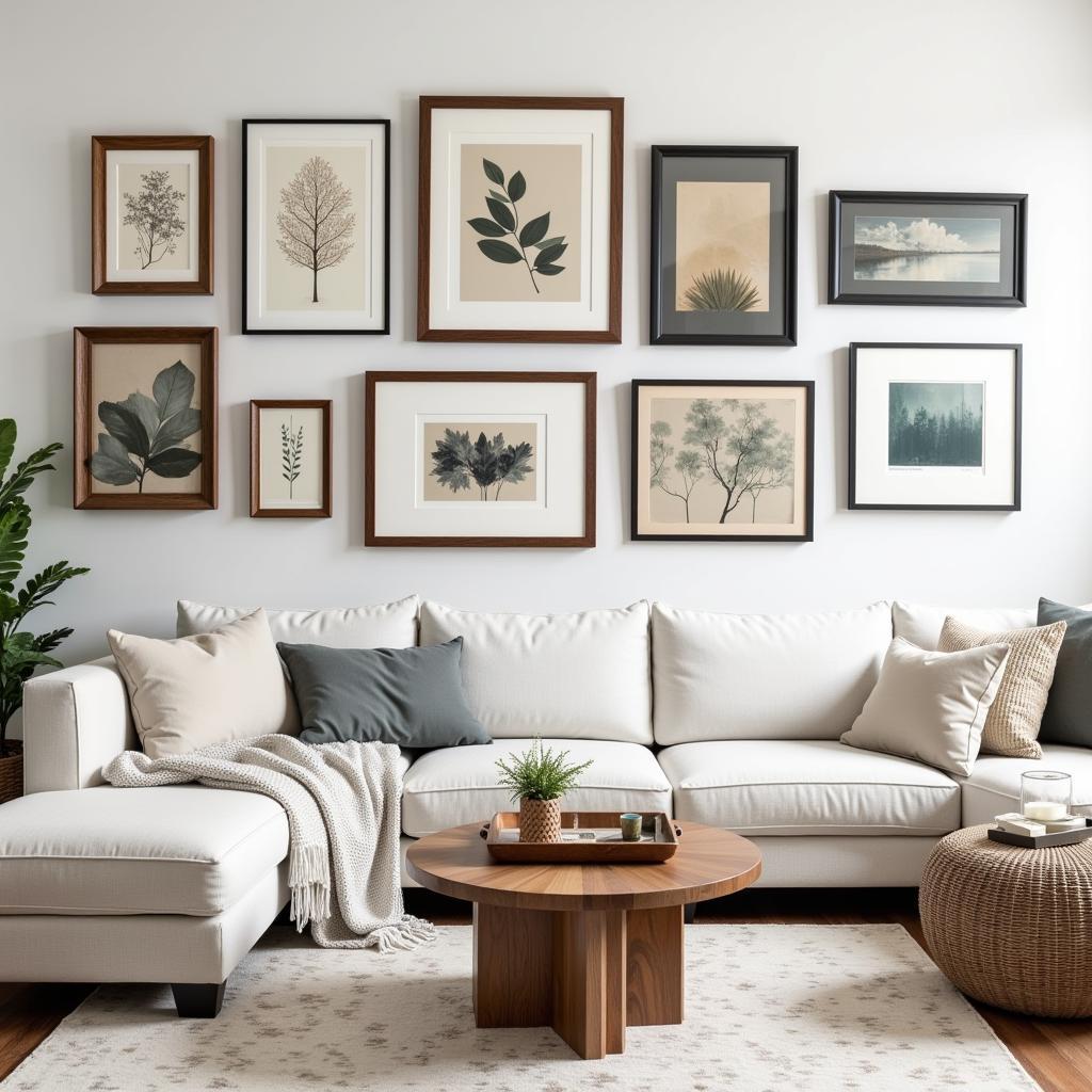 Displaying DIY Wall Art in a Living Room