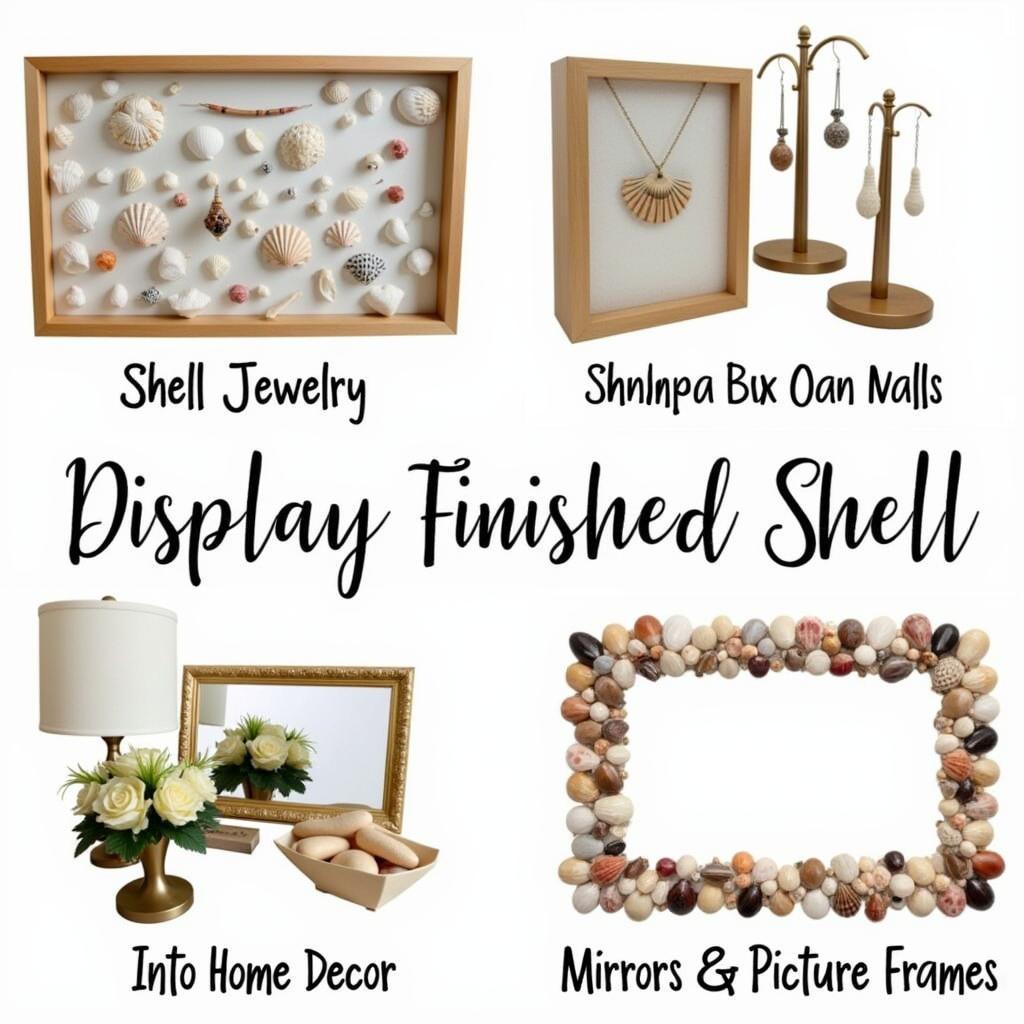 Displaying Finished Shell Art