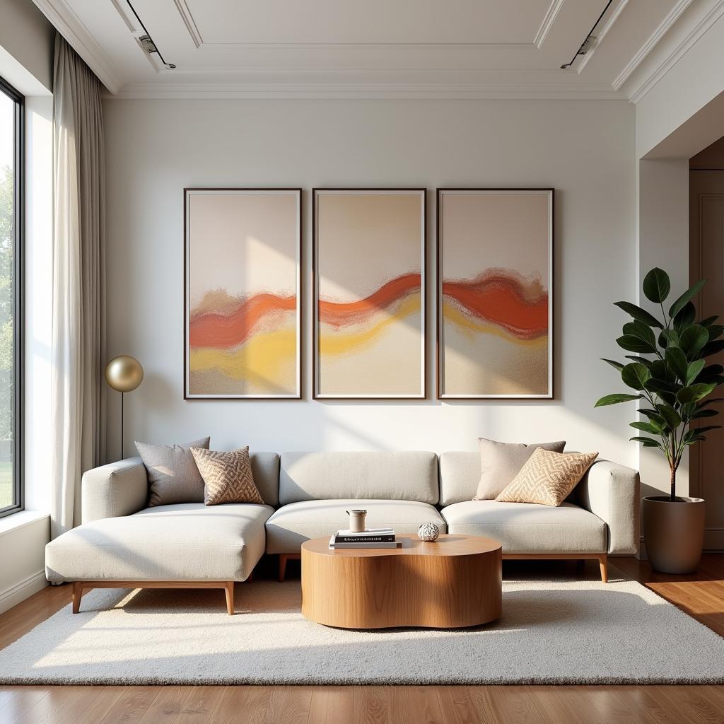 Displaying Panel Art in a Modern Home