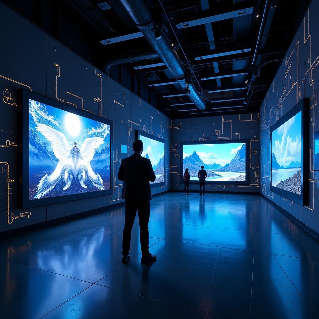 Displaying Tim Yanke's Digital Art in a Virtual Gallery