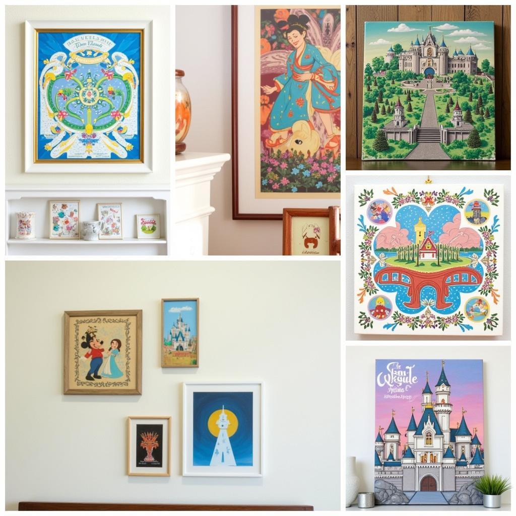 DIY Disneyland Wall Art Ideas: Repurposed Park Maps and Painted Canvases