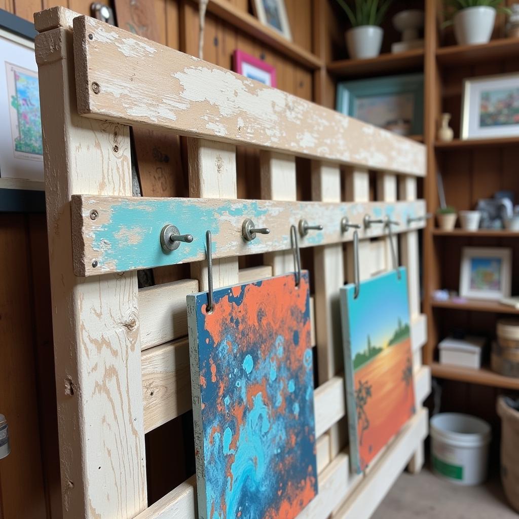 DIY Drying Art Rack from Repurposed Materials