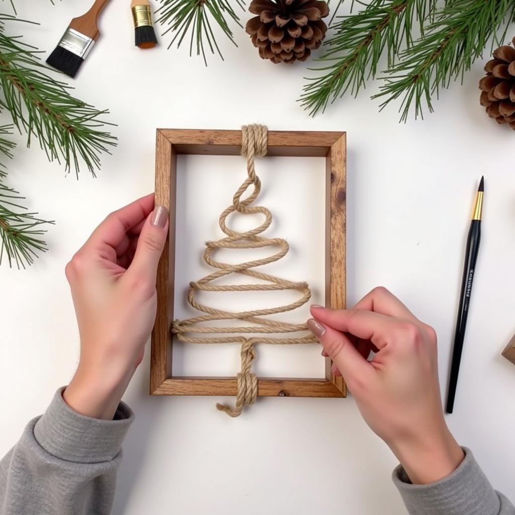 DIY Farmhouse Christmas Wall Art Ideas