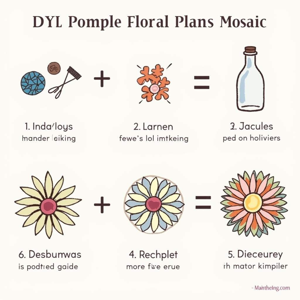 DIY Floral Mosaic Project Example