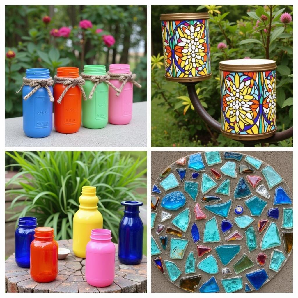 DIY Glassware Garden Projects: Painted Jars and Mosaics