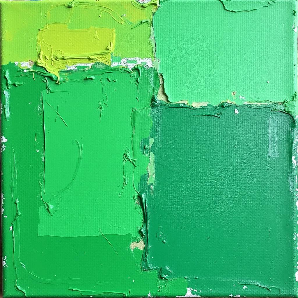 DIY Green Abstract Wall Art