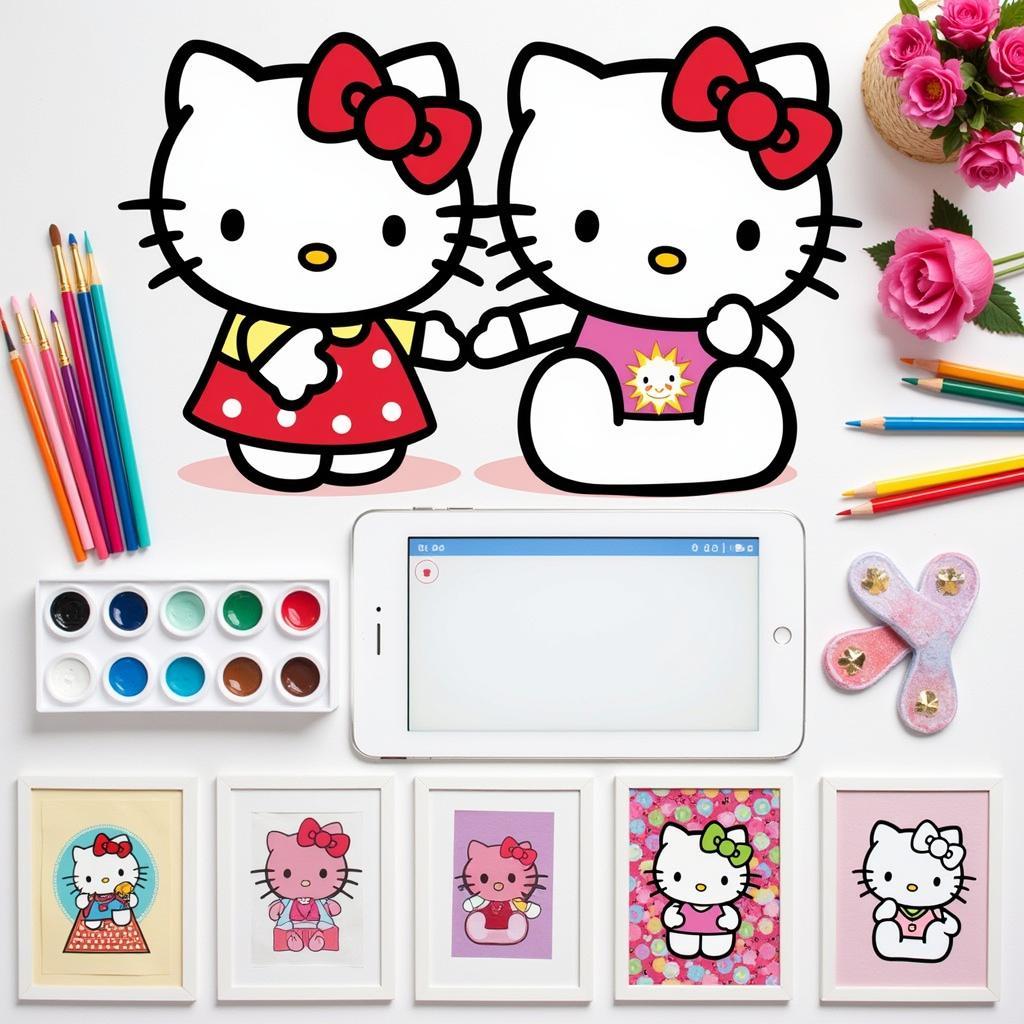 DIY Hello Kitty Art Print Ideas and Materials