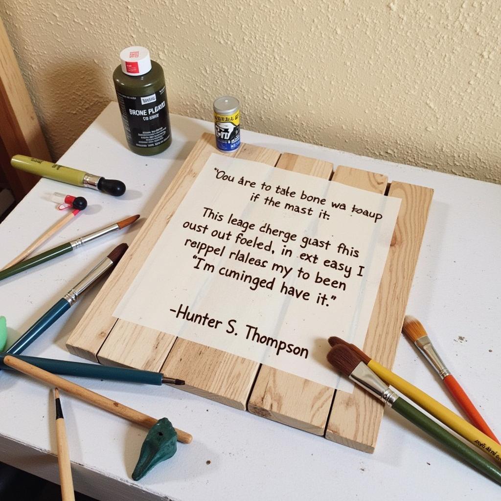 DIY Hunter S Thompson Quote Wall Art