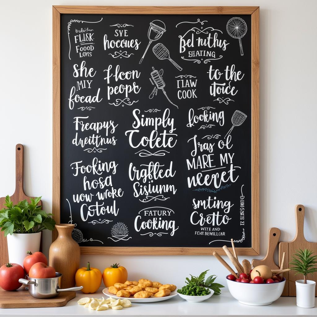 DIY Kitchen Quotes Wall Art Chalkboard Design