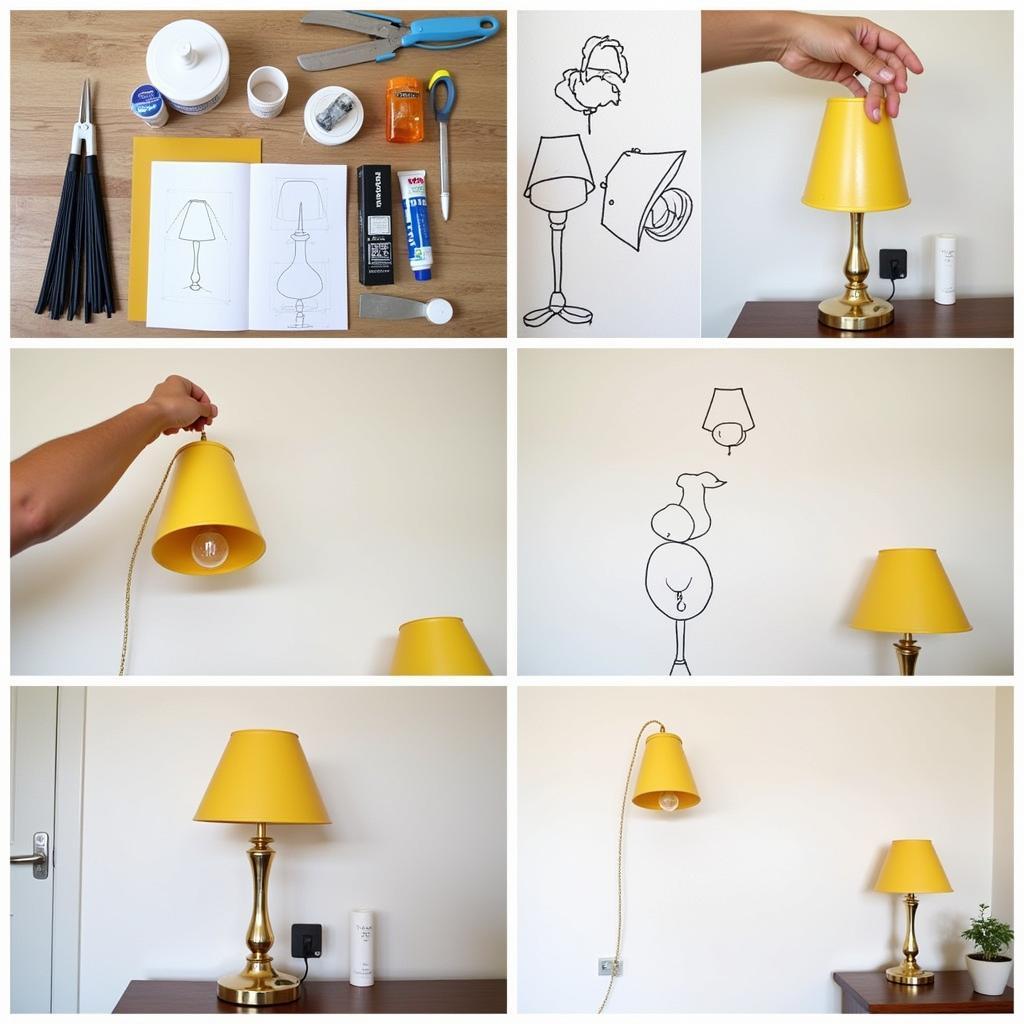 DIY Lamp Wall Art Projects