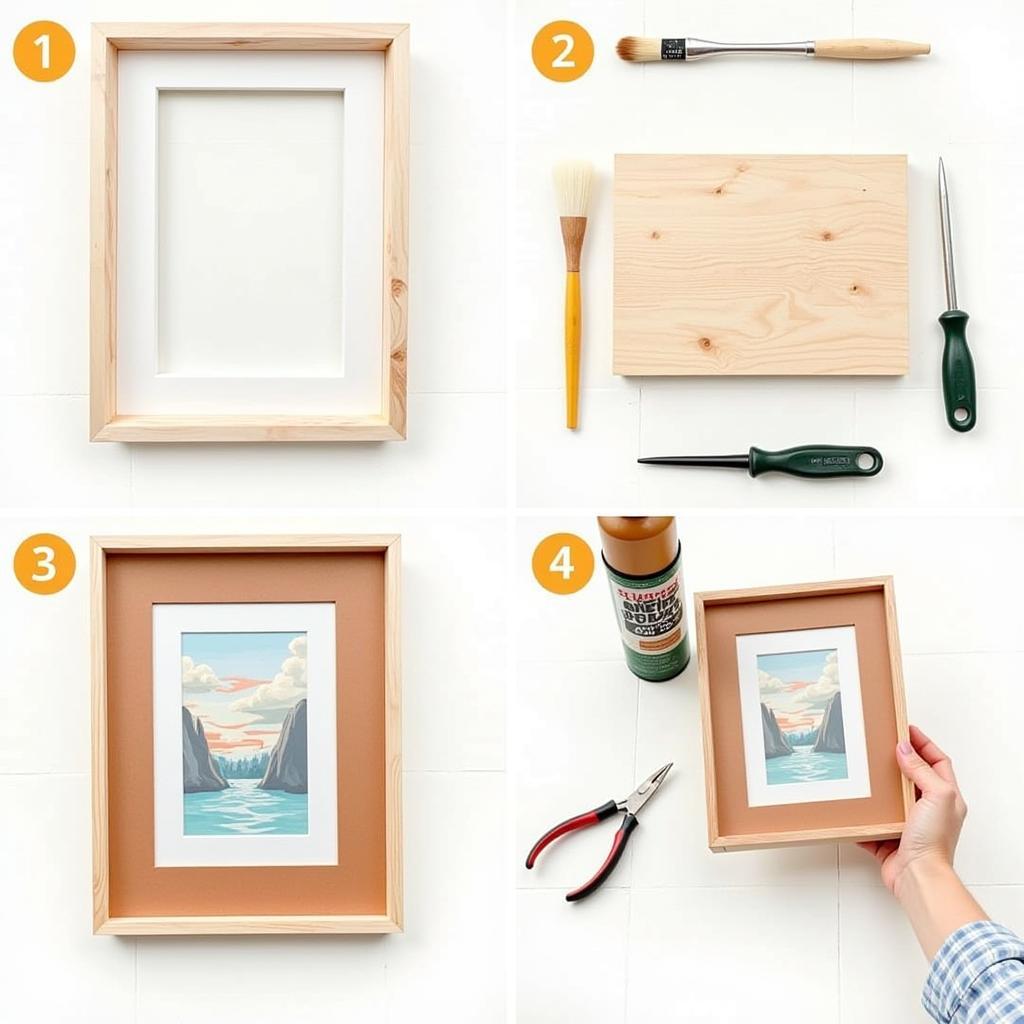 DIY Large Wood Framed Wall Art Project