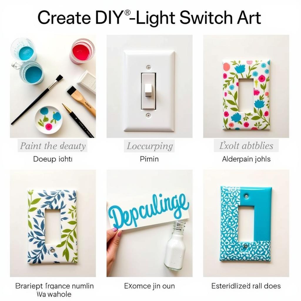 DIY Light switch cover art projects for personalized home decor.