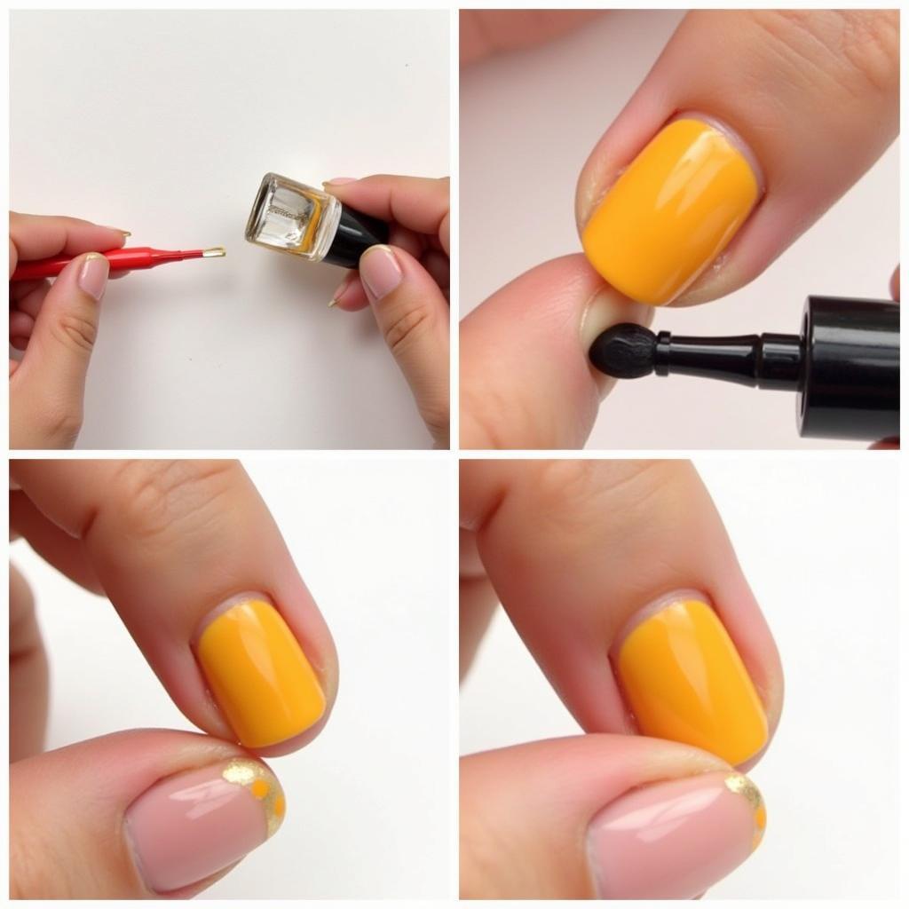 Step-by-step DIY Marigold Nail Art Tutorial