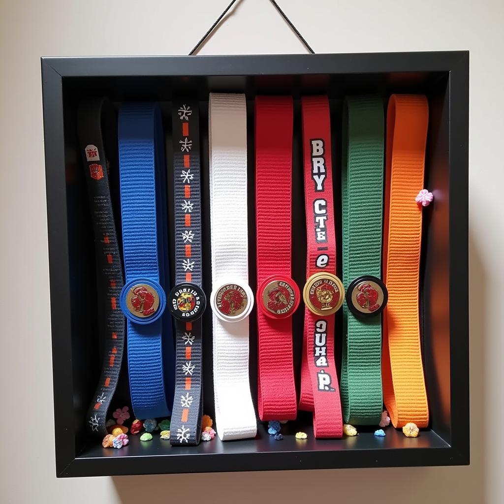 DIY Martial Arts Belt Display using a Shadow Box