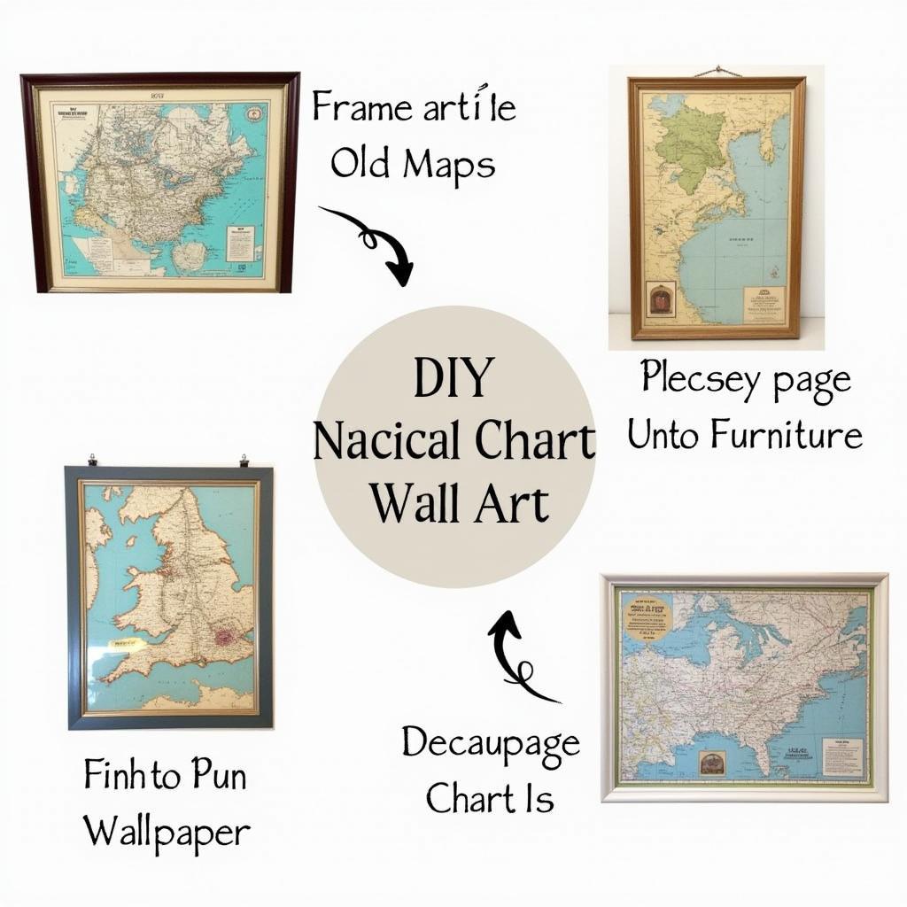 DIY Nautical Chart Wall Art Projects