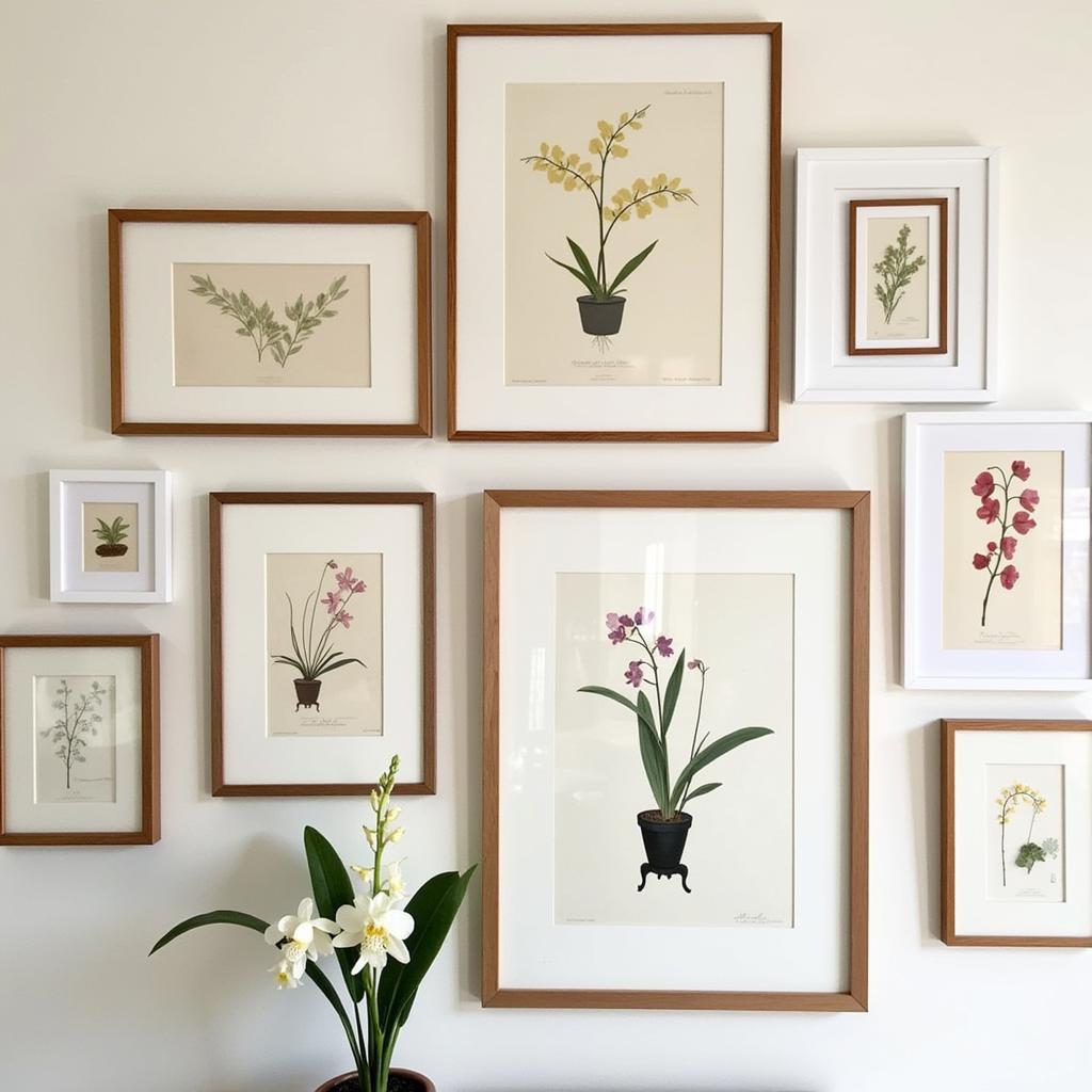 DIY Pressed Orchid Wall Art