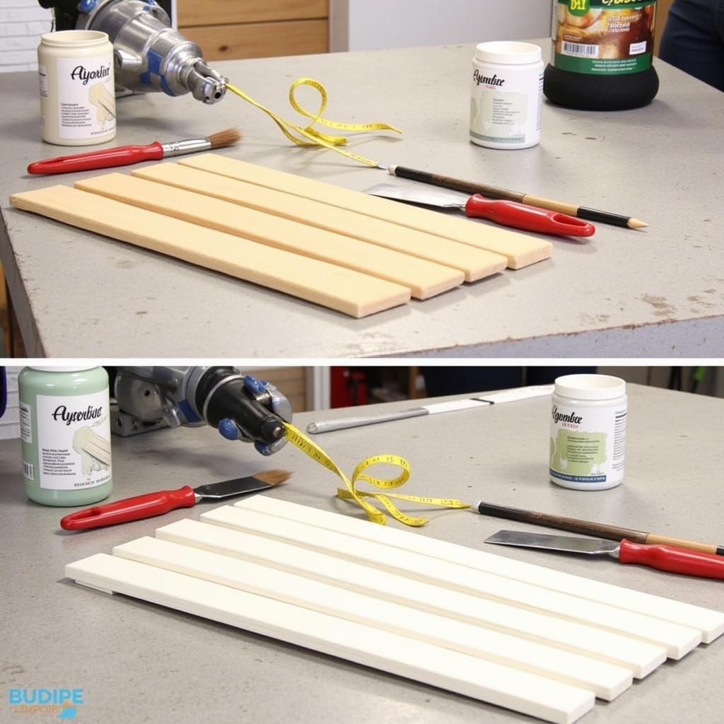 DIY Wood Slat Wall Art Project