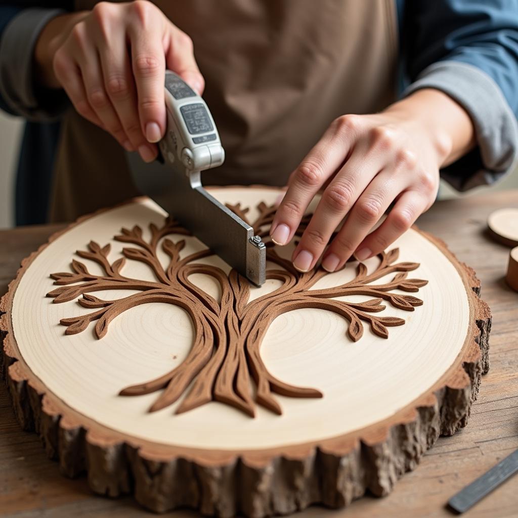 DIY Wood Tree Art Project Using Reclaimed Wood