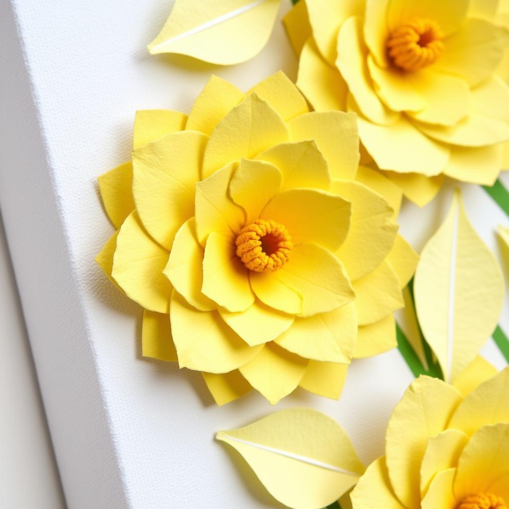 DIY Yellow Floral Wall Art