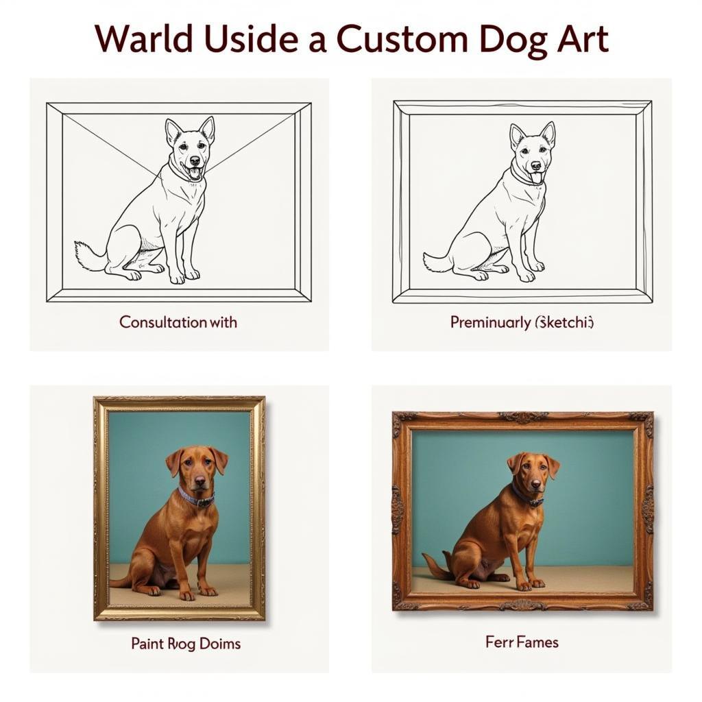 The Custom Dog Art Process: Consultation, Sketching, Painting, and Framing