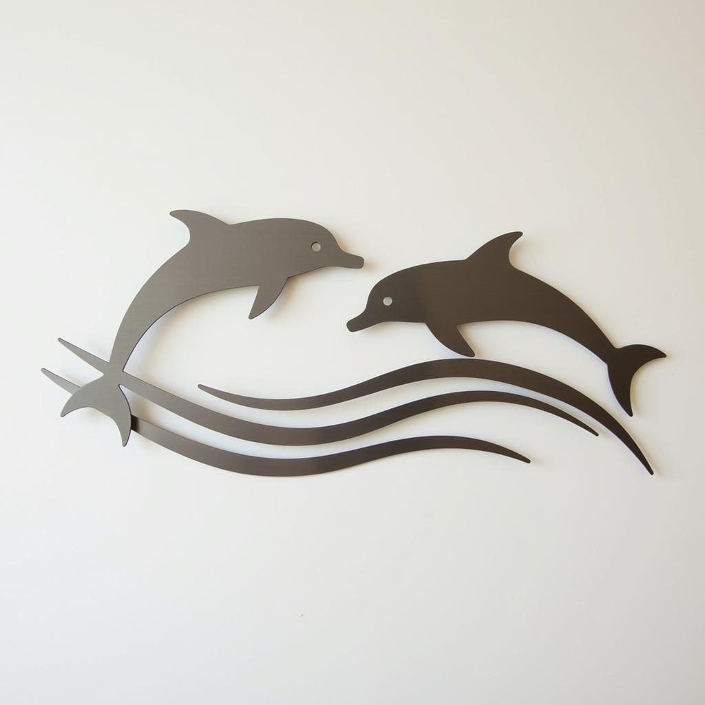 Modern Dolphin Metal Wall Art