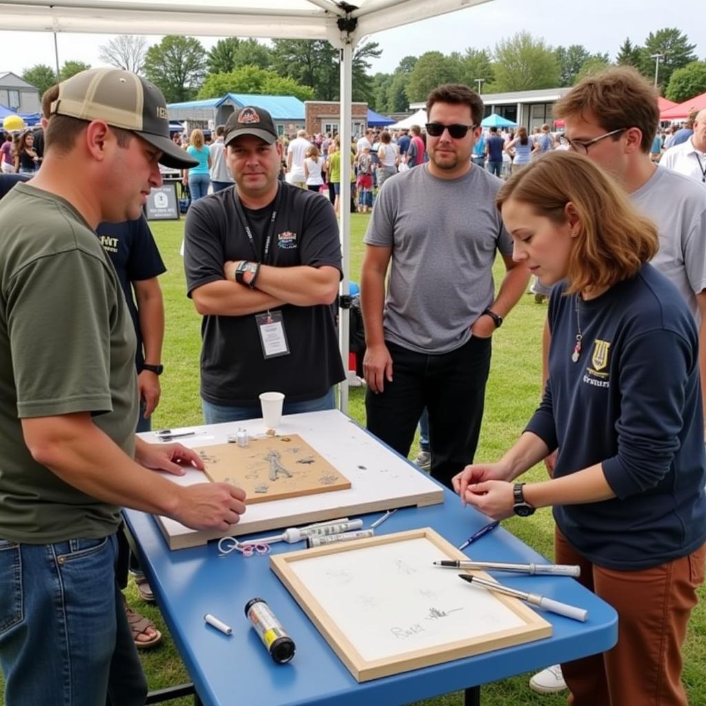 Artist Demonstrating Techniques at Door County Festival of Fine Arts